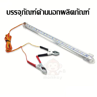 รางไฟ LED 12Vยาว 100ซม ประหยัดพลังงาน พร้อมปากคีบ ใช้กับแบตเตอรี่ โซล่า เหมาะภายในอาคาร ใช้ได้ทุกที่