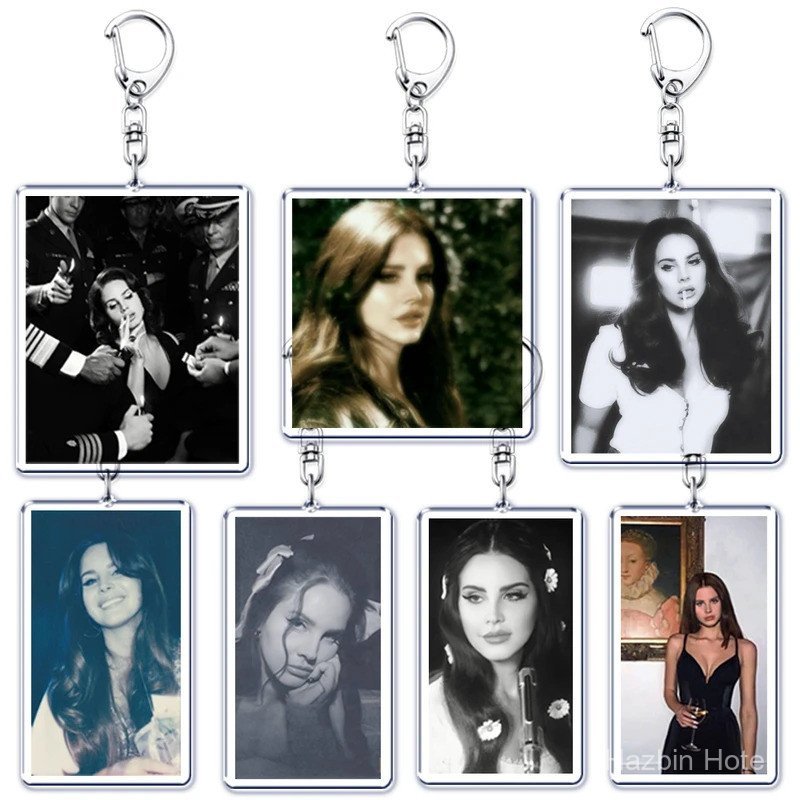นักร้อง Lana Del Rey พวงกุญแจสําหรับกระเป๋าอุปกรณ์เสริม Born To Die Ultraviolence จี้ Key Chain แหวน