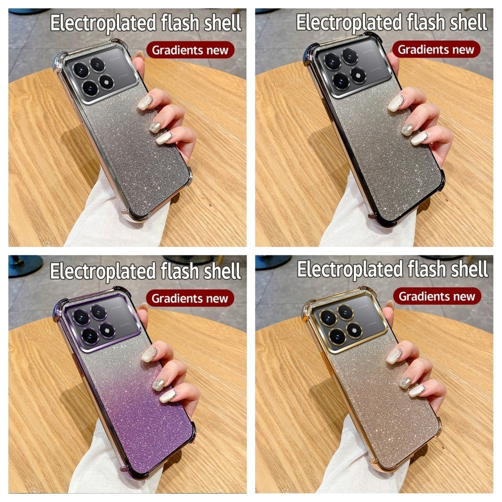 Case Redmi K70 Case Redmi K70 Pro Case POCO F6 PRO Case เคสโทรศัพท์คุณภาพสูง flash shell Anti Drop C