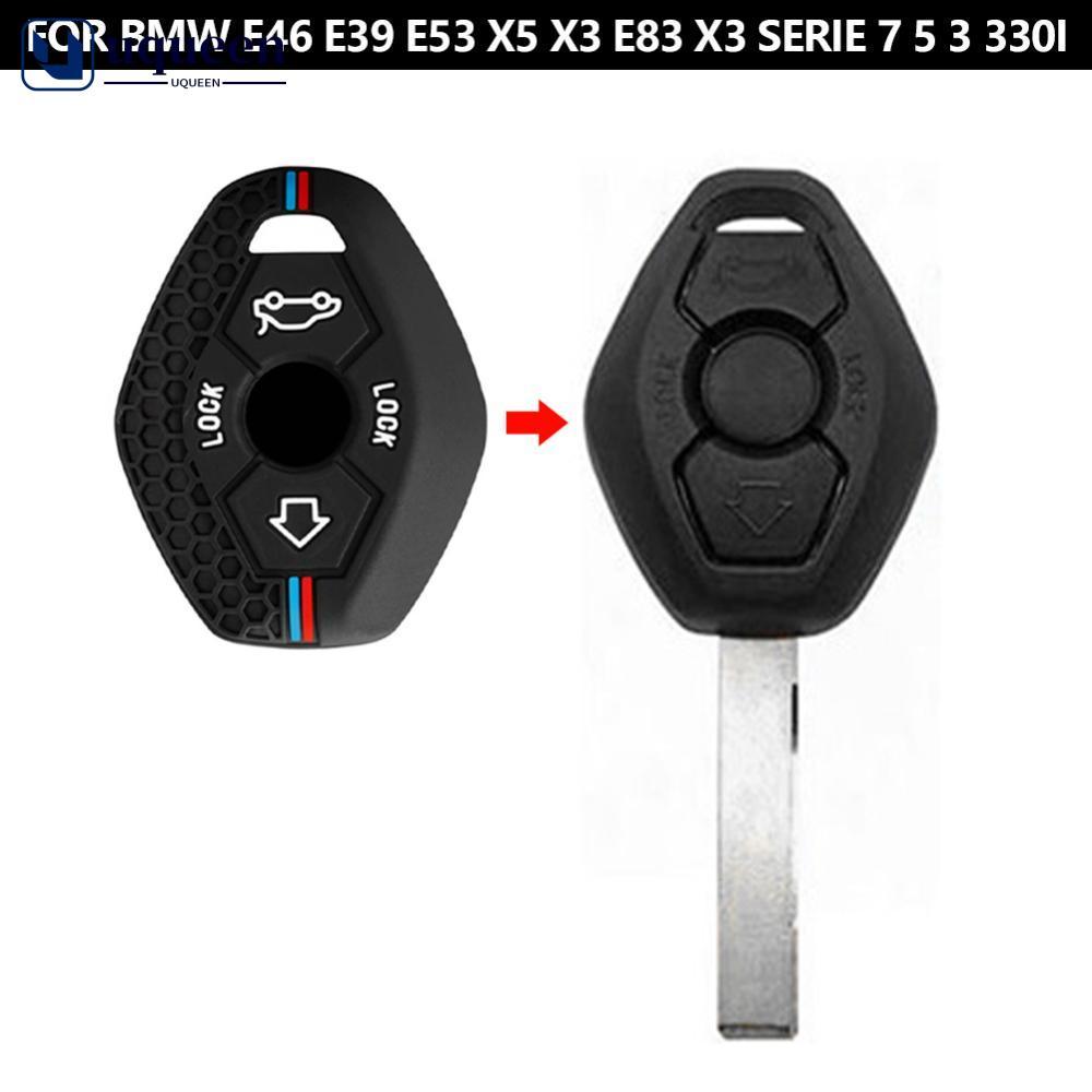 UQUEEN ซิลิโคนรถ REMOTE Key กรณี 4 ปุ่มพับ REMOTE Key Fob สําหรับ BMW E46 E39 E53 X5 X3 E83 X3 Serie