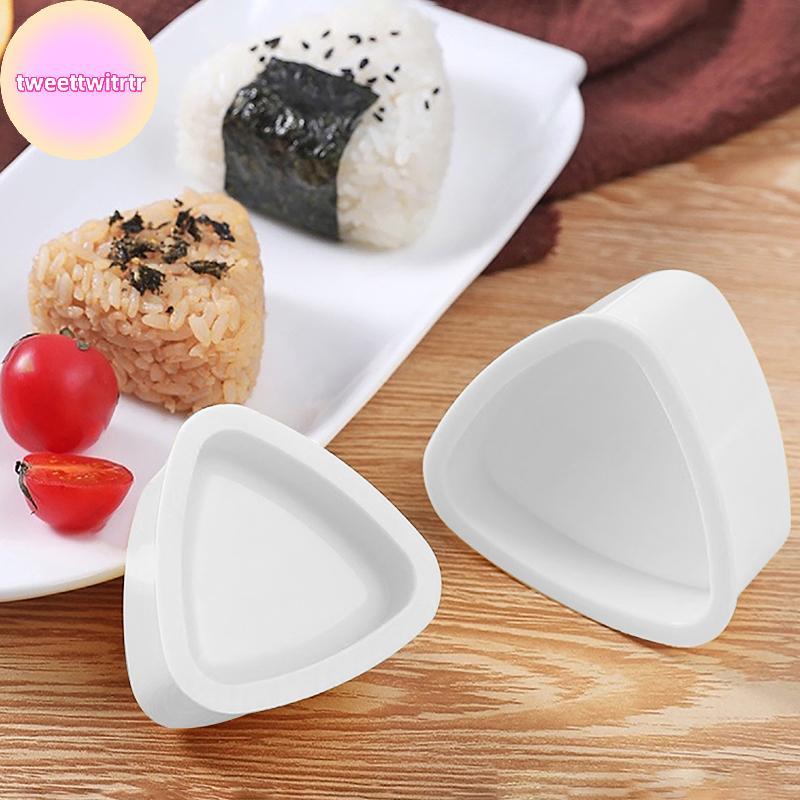 TRWITR แม่พิมพ์ซูชิเครื่องทําซูชิข้าวปั้นเกรดอาหารกดสามเหลี่ยมเครื่องทําซูชิแม่พิมพ์ Bento อุปกรณ์คร