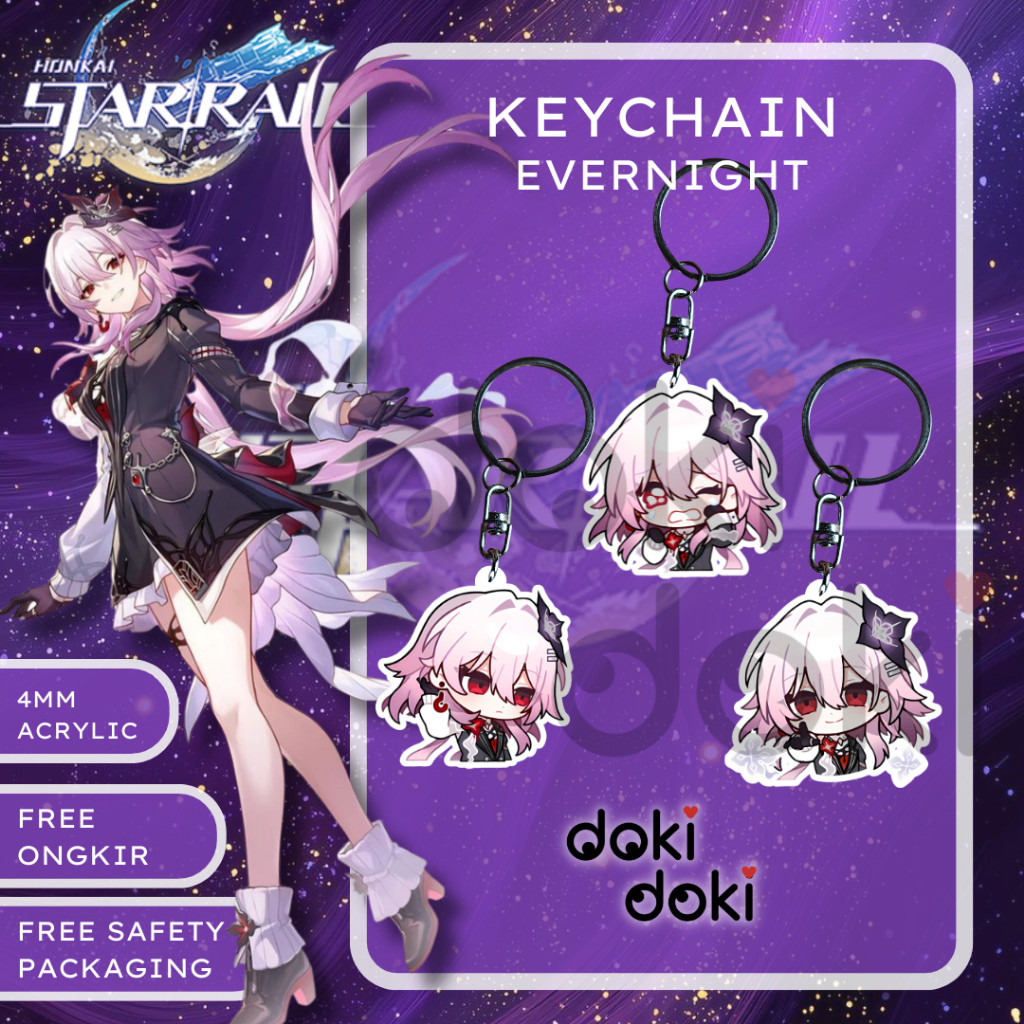 พวงกุญแจ Gantungan Kunci EVERNIGHT HONKAI STAR RAIL