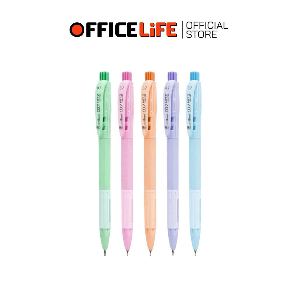 Quantum (ควอนตัม) ปากกาลูกลื่น รุ่น 007 Hitz ขนาด 0.7 สีพาสเทล ( 25 ด้าม / กระบอก ) — صورة 3