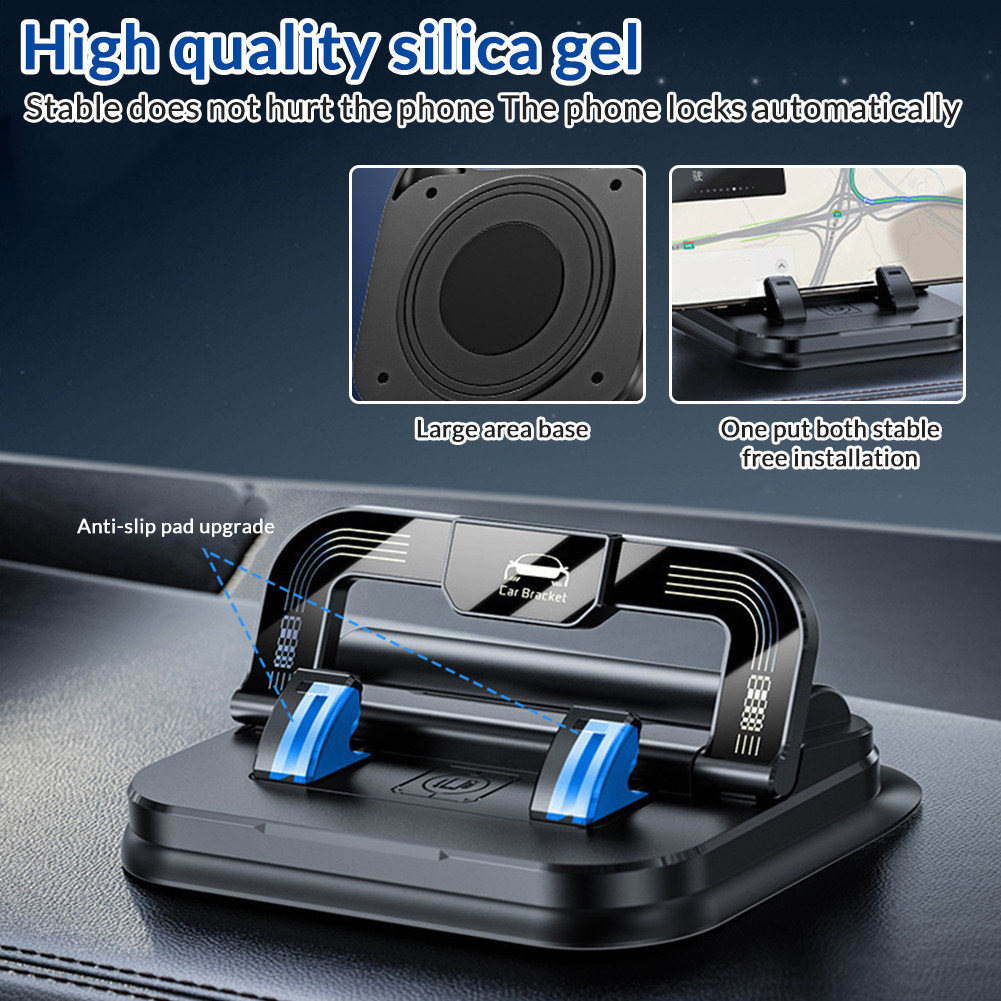 ที่วางมือถือในรถ 2in1 พับได้ หมุน 360° ฐานกันลื่น เจลยึดแน่น ไม่ต้องติดตั้ง ราคา ถูกที่สุด ดีลบีเคเค แกลเลอรีภาพที่ 5