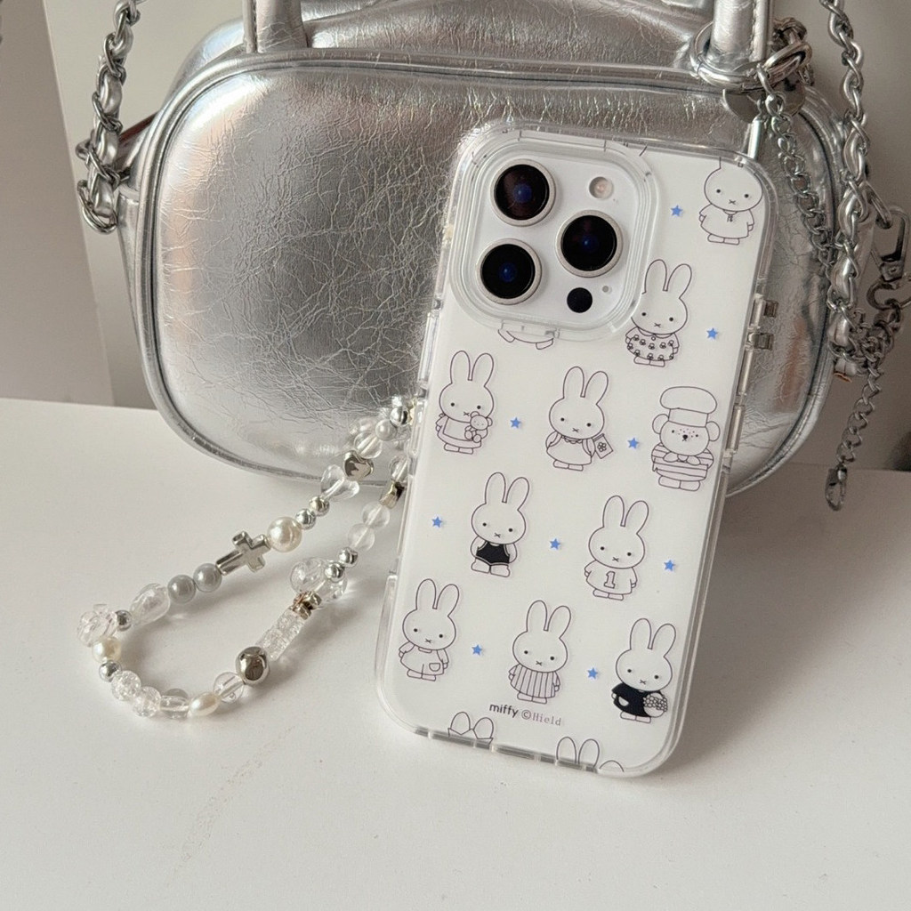 Line Miffy Rabbit Samsung S21 S22 S23 S24 S25 S26 FE Ultra เคสโทรศัพท์ S25FE สร้อยข้อมือป้องกันกรณี A56 A55 กรณี