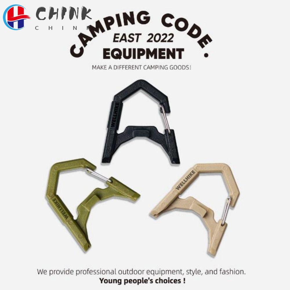 CHINK เต็นท์ GZ แขวนไฟ, 4.5*4 ซม.ABS Outdoor Camping Hooks,คุณภาพสูง 4 สีกลางแจ้ง Camping Buckle สํา