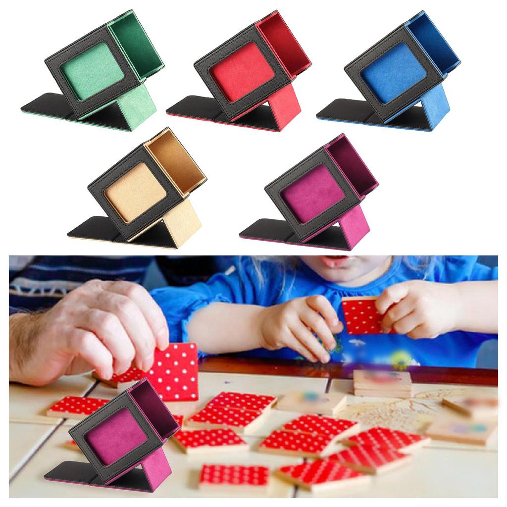 [svzfjuv] Trading Card Deck Box Card Deck Storage Box Leather Card Collectors Gift Cards Case Premiu