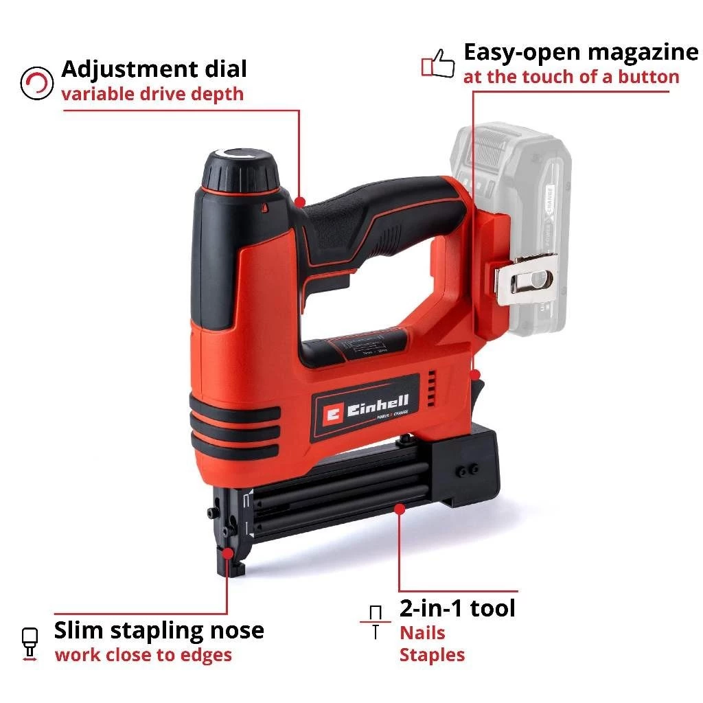 EINHELL ปืนยิงตะปู ไร้สาย TE-CN 18 Li เฉพาะเครื่อง A4257793 เครื่องเย็บกระดาษ ปืนยิงตะปู ปืนยิงแม็ก thumbnail 6