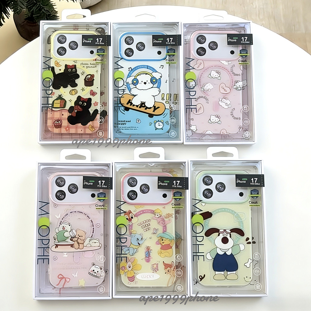 MOOPHE เคสชาร์จไร้สาย สำหรับ iPhone 17 17Promax 17Pro 11 13 14 15 16 PRO MAX Plus 16PROMAX 16Plus 15PROMAX เคสลายการ์ตูน