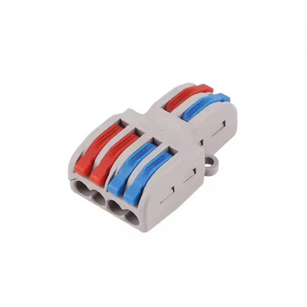 SPL-42 Quick Connector ขั้วต่อสายไฟ 2 เข้า 4 ออก เต๋าต่อสายไฟ เทอร์มินอล ข้อต่อสายไฟแบบล็อค ต่อเร็ว ไม่ต้องพันเทป