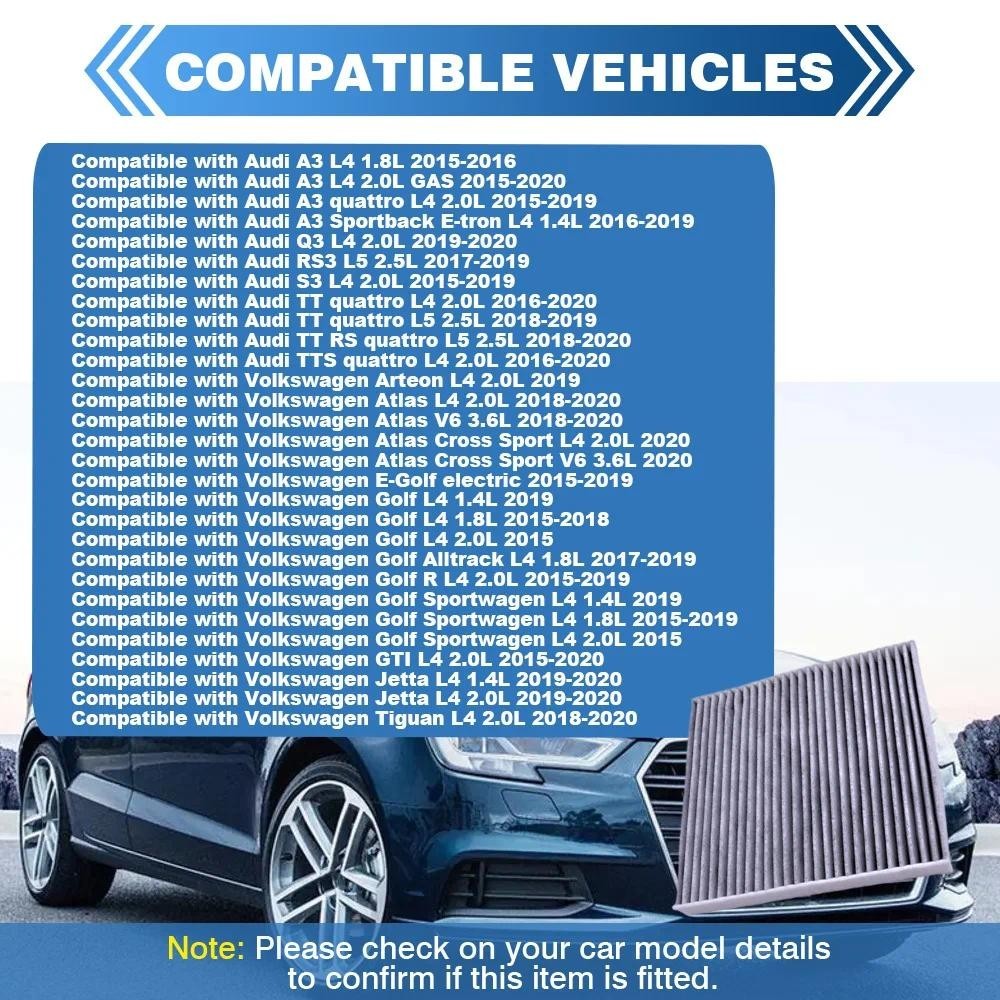 สําหรับ Audi A3 Q3 RS3 S3 Volkswagen Arteon Atlas Golf Jetta Tiguan รถ Cabin Air Filter Q0EXODY4MA 5