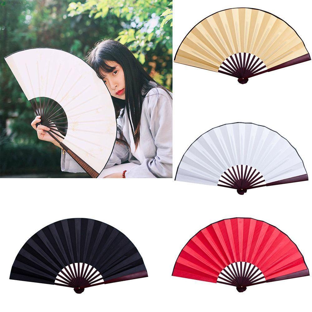 NEEDWAY Hand Folding Fan Hand Held Chinese Style Gift Wedding for Painting Decoration Home