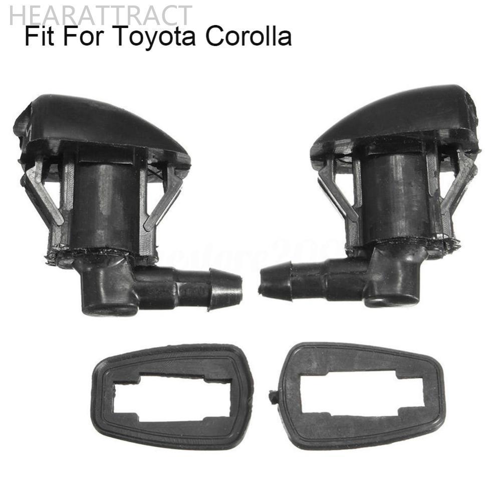 HEARATTRACT 2 ชิ้นเครื่องซักผ้ากระจกหัวฉีดสเปรย์ Jet สําหรับ Toyota Corolla Camry E120 03-06 อุปกรณ์
