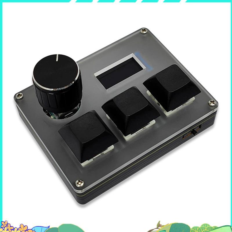 แป้นพิมพ์แบบกําหนดเองแบบมีสาย 3-Key Blue Switch OSU คีย์บอร์ดเกมพร้อมหน้าจอลูกบิด RGB Copy Paste Sho
