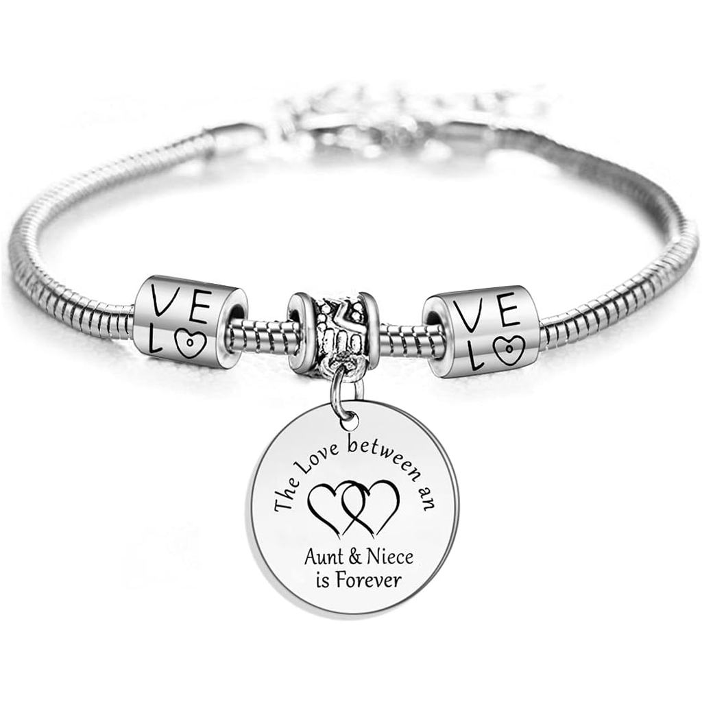 YEEQIN ของขวัญป้าจากเครื่องประดับสร้อยข้อมือ Niece - รักระหว่างป้าและ Niece ตลอดไป