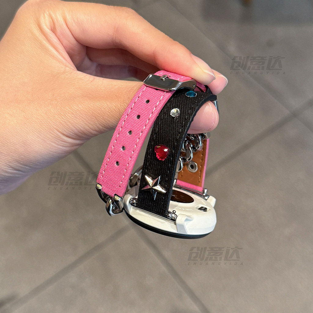 เหมาะสําหรับ Garmin Garmin 255/265/256 Denim Chain แหวนคู่ 970 สาย fenix5/6/7pro/8 นาฬิกา 570 ความรู