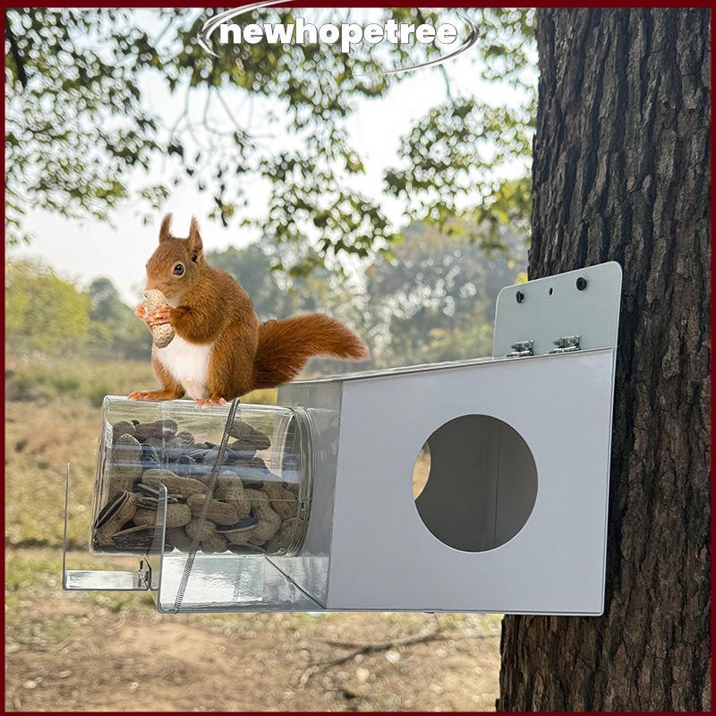 Nhee Squirrel Feeder, Bayard Gallon Jar Squirrel Feeder สําหรับภายนอก,เพลิดเพลินไปกับกระรอกกินข้าวโพ