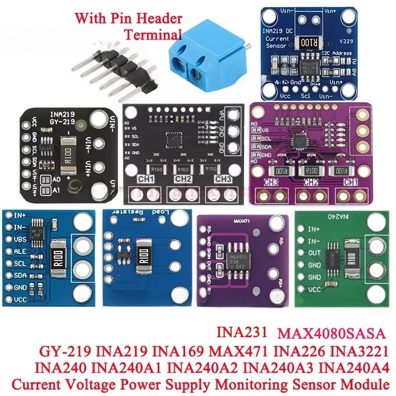 5 ชิ้น/1 ชิ้น GY-219 INA219 INA169 MAX471 INA226 INA231 INA3221 INA240 MAX4080 Current Sensor โมดูล 