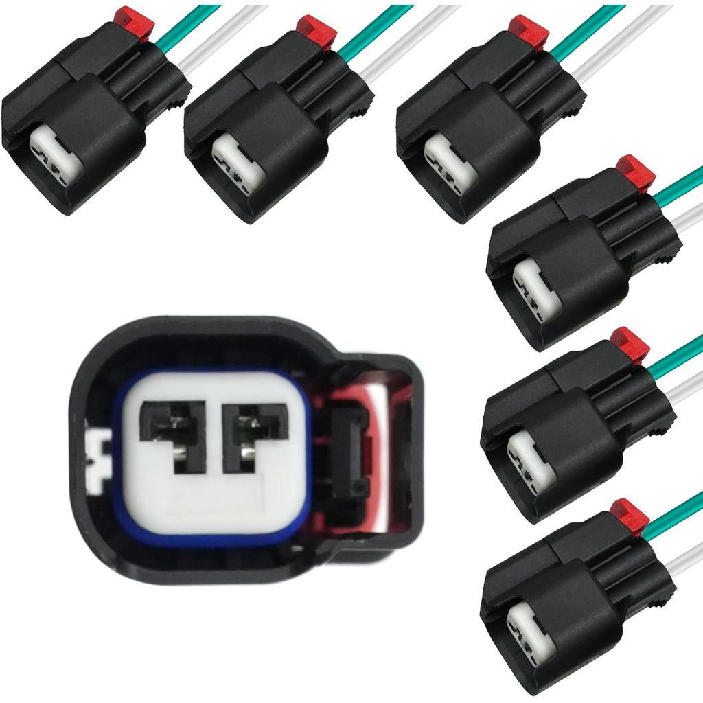 การใช้หัวฉีดเครื่องกําเนิดไฟฟ้ากระแสสลับ ABS Connector สายไฟซ่อม EV6 Harness Plug Pigtail 6PCS 16AWG