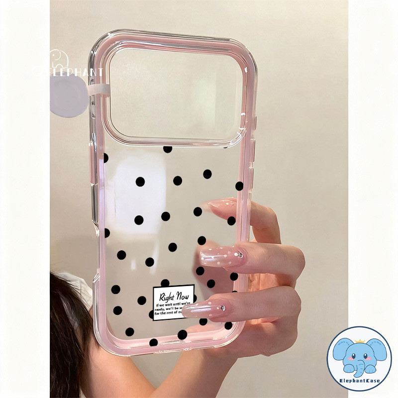เคสไอโฟน17 16 Air เคสใส 2in1 ลายจุดป้องกันกระแทกฮิต นุ่มสำหรับ IPhone 15 17 11 16 14 13 12 Pro Max 12 Pro 16 15 Plus