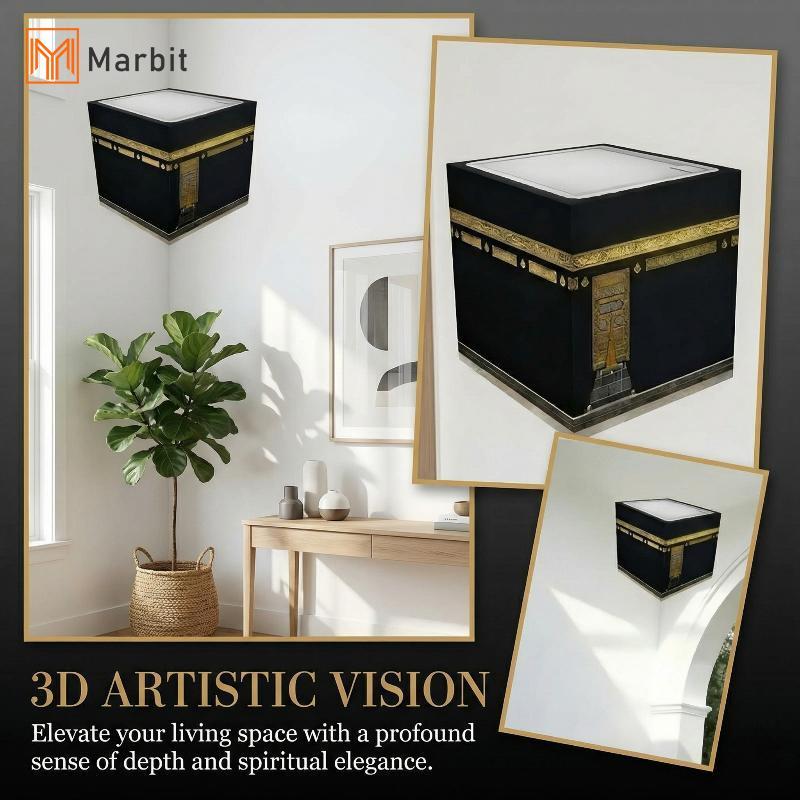 Marbit 3D Vision จําลองผนัง Stiers, Impossible มุม 3D ภาพลวงตา Wall Art, ที่ถอดออกได้ 3D Effect ศาสน
