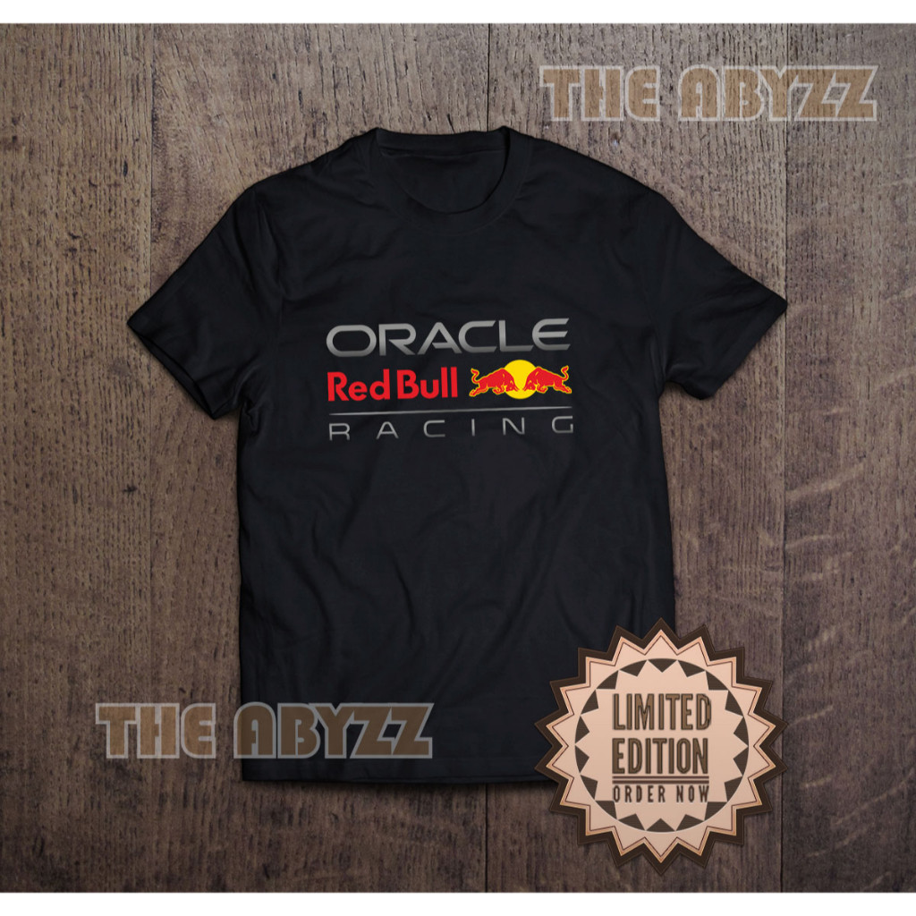 เสื้อยืดแขนสั้นผ้าฝ้าย Red Bull classic Red Bull พิมพ์ลายรถแข่งสําหรับผู้ชายและผู้หญิง