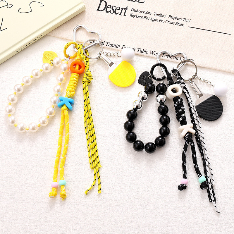 【Ready Stock】 Dopamine Letter Beaded Braided Rope Handbag Pendant Bag Hanging Pieces Niche Personali