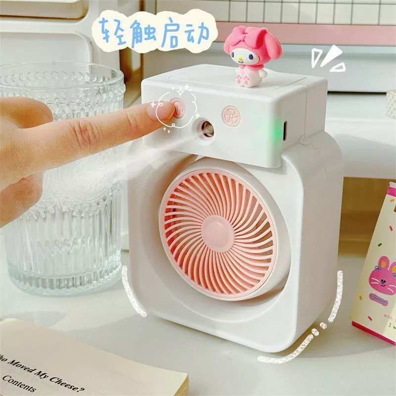 Desktop Mini Fan USB Rechargeable Humidifier Fan 3 Speed thumbnail 4