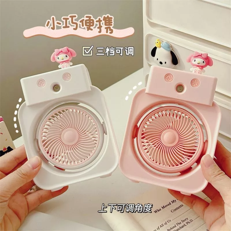 Desktop Mini Fan USB Rechargeable Humidifier Fan 3 Speed thumbnail 3