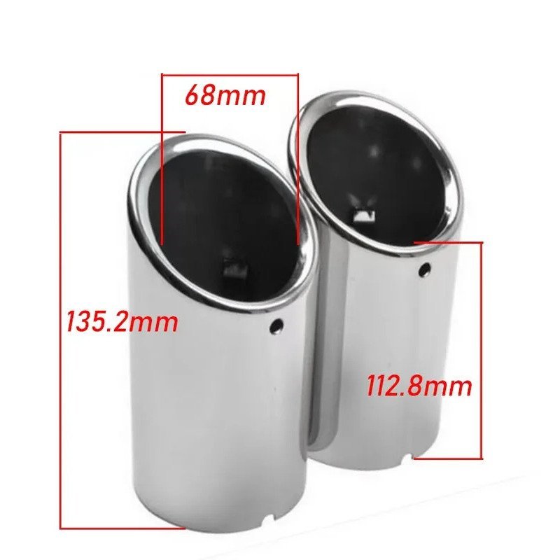 2 ชิ้น/เซ็ตท่อไอเสียเคล็ดลับสําหรับ BMW E46 E38 E90 E60 E36 F30 F30 X3 E83 สําหรับ VW Jetta MK6 Golf