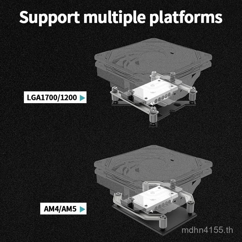 ID-COOLING IS-55 5Heatpipe CPU Cooler ลงความดัน Air Cooling หม้อน้ําสําหรับ LGA1200/1700/115X AM4 AM