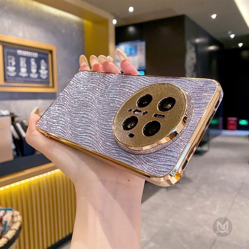 หรูหราชุบ Hard Case สําหรับ Huawei Pura 80 70 Ultra Mate 80 70 60 50 P60 Nova 12 13 14 15 Pro Glitter กันกระแทก