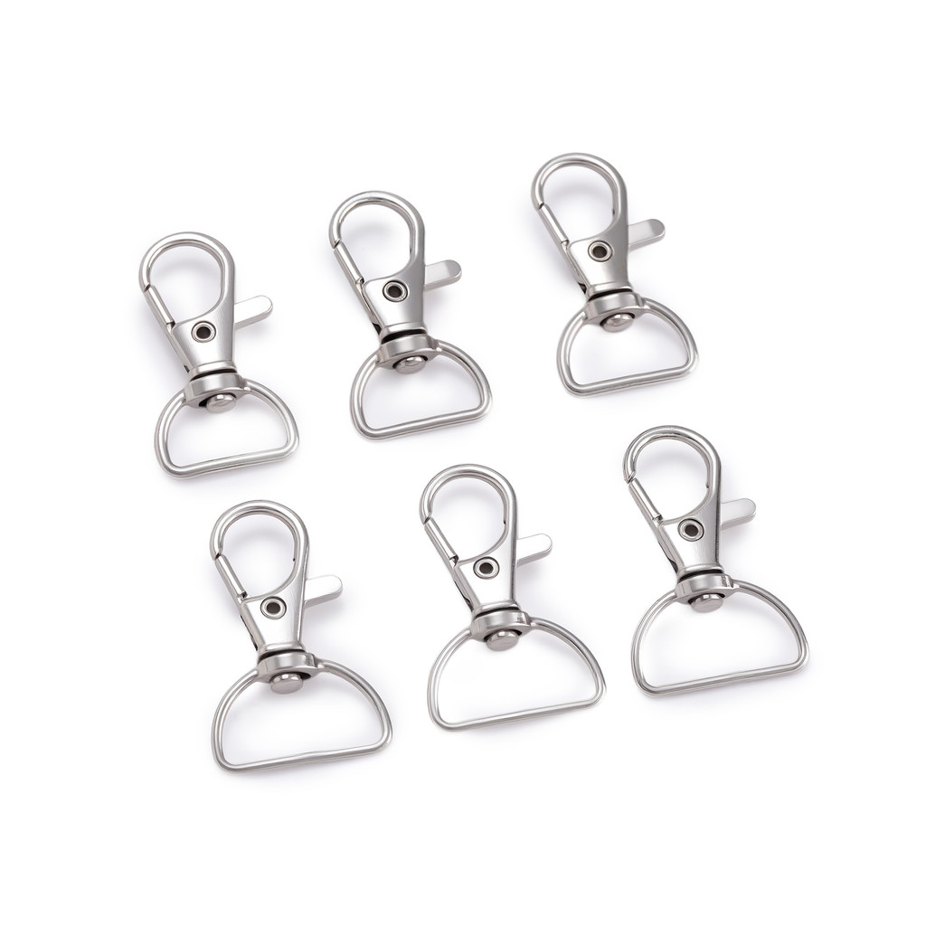 St.kunkka 5 ชิ้นโลหะผสมสังกะสีกุ้งก้ามกราม Claw Clasp D-Shape หมุน Snap Hook สําหรับ DIY พวงกุญแจกระเป๋าอุปกรณ์เสริม Lanyard เครื่องประดับตัวเชื่อมต่อ