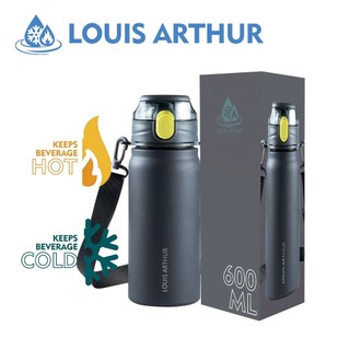LOUIS ARTHUR 600ML Tumbler Stainless Steel 304 Sedotan Pegangan Tali