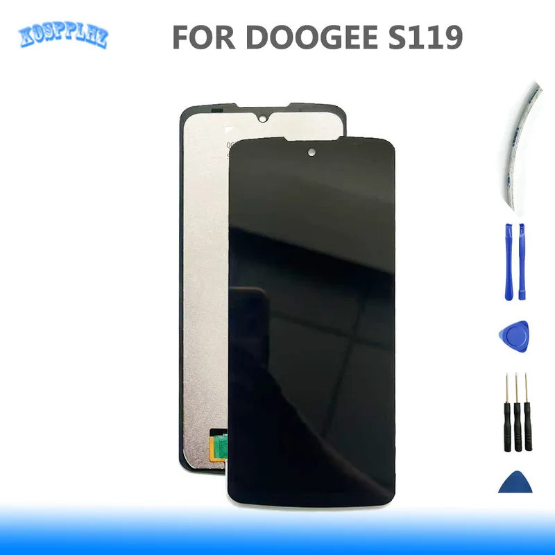 ทดสอบ 100% สําหรับ DOOGEE S119 จอแสดงผลเหมาะสําหรับ Doogee S 119 S119 จอแสดงผล LCD + หน้าจอสัมผัสแผง