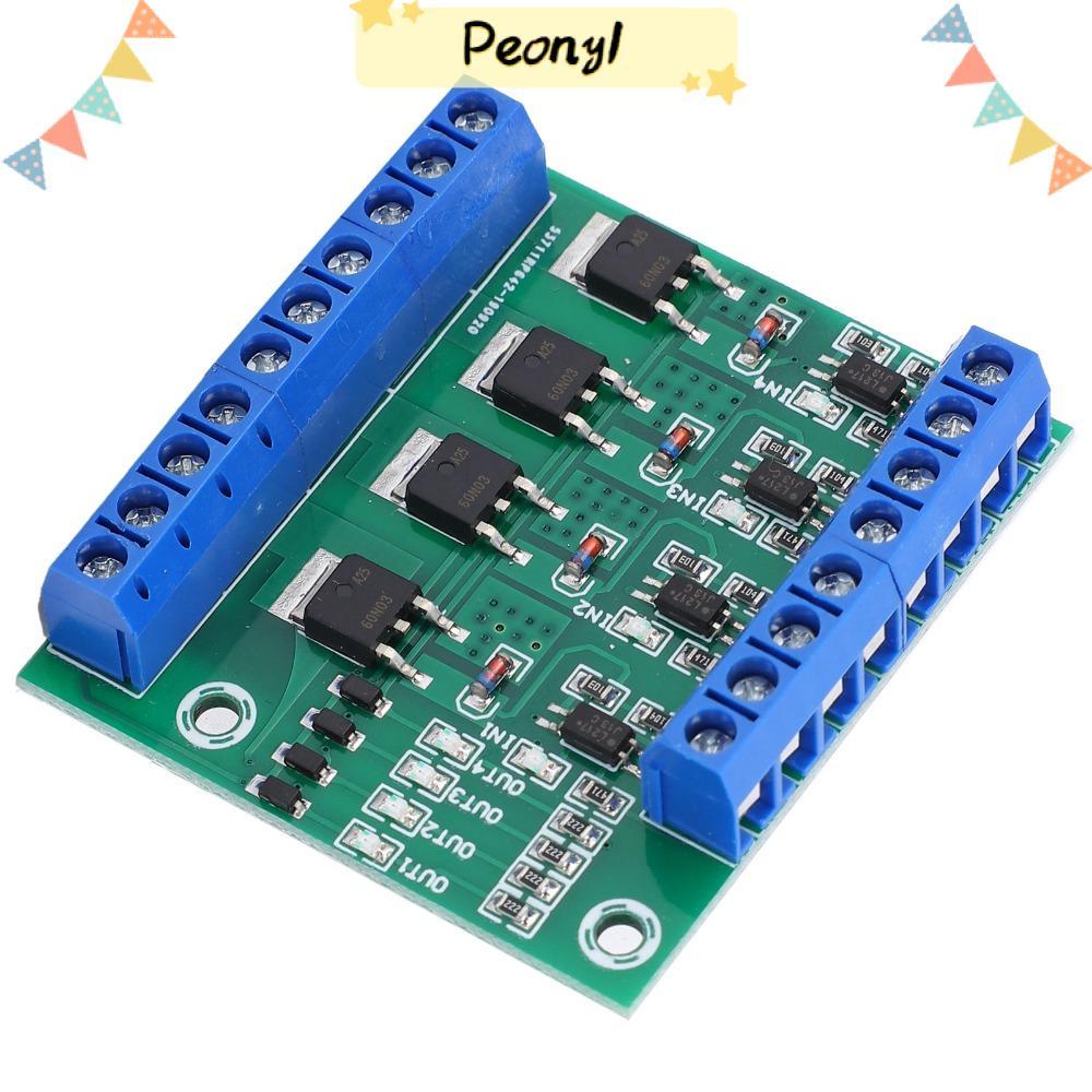PEONY 4‐Way MOS Tube Module, 4 Channel PWM 3-20V Field Effect Tube Module, Electronic Circuit YYNMOS