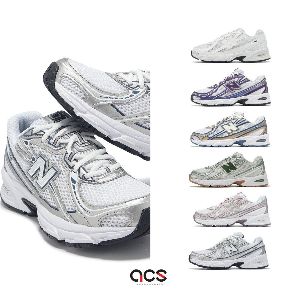 XQAO ฟรี NiK ถุงเท้า New Balance NB Casual รองเท้า 740 ผู้ชายผู้หญิงคู่ตัวเลือกรองเท้าผ้าใบ Retro หล