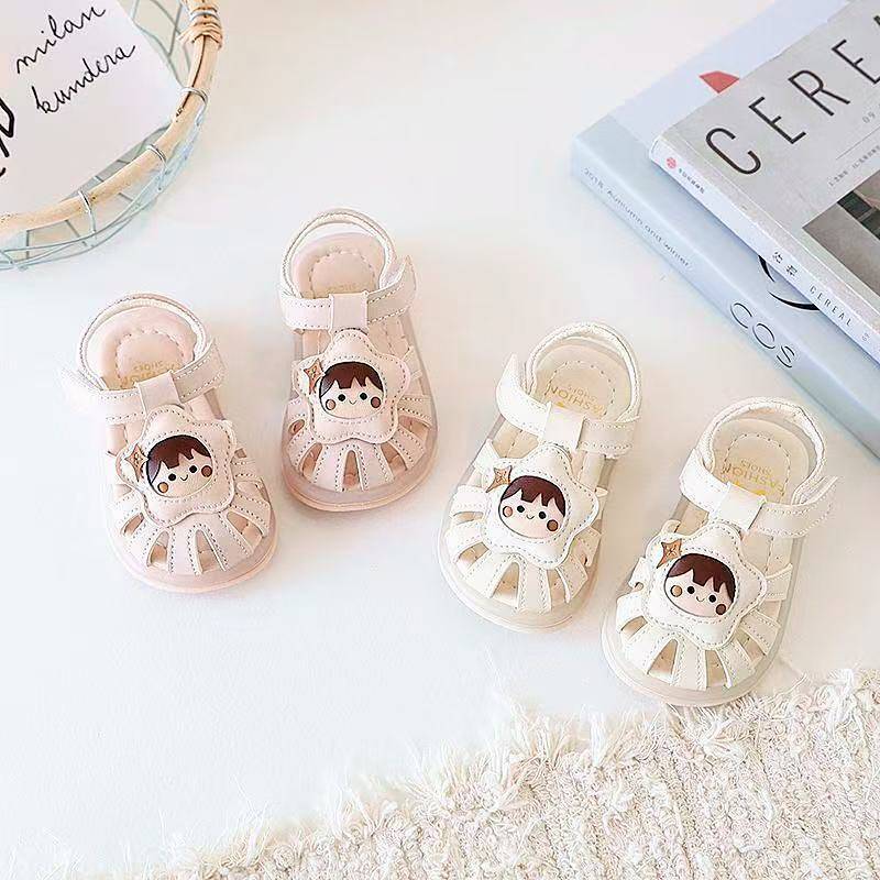 Summer Baby Soft Bottom Closed Toe Sandals Cute Non-Slip Princess Shoes Children Cartoon Sandals sm8