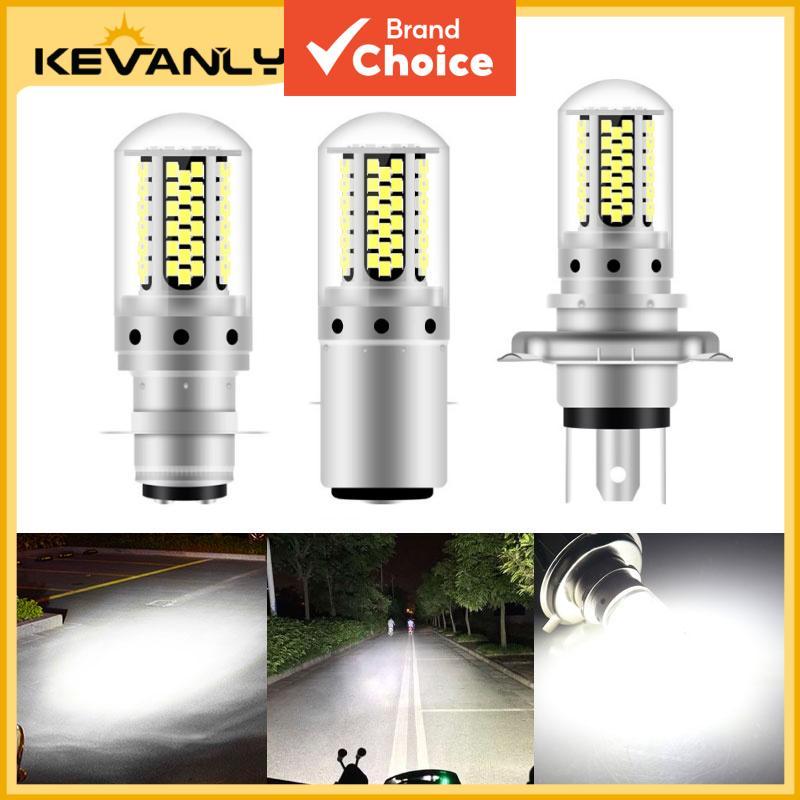 KEVANLY 1ชิ้น หลอดไฟ LED มอเตอร์ไซค์ สว่างพิเศษ P15D H4 ไฟตัดหมอกมอเตอร์ไซค์ BA20D 108 เม็ดหลอดไฟ 12V