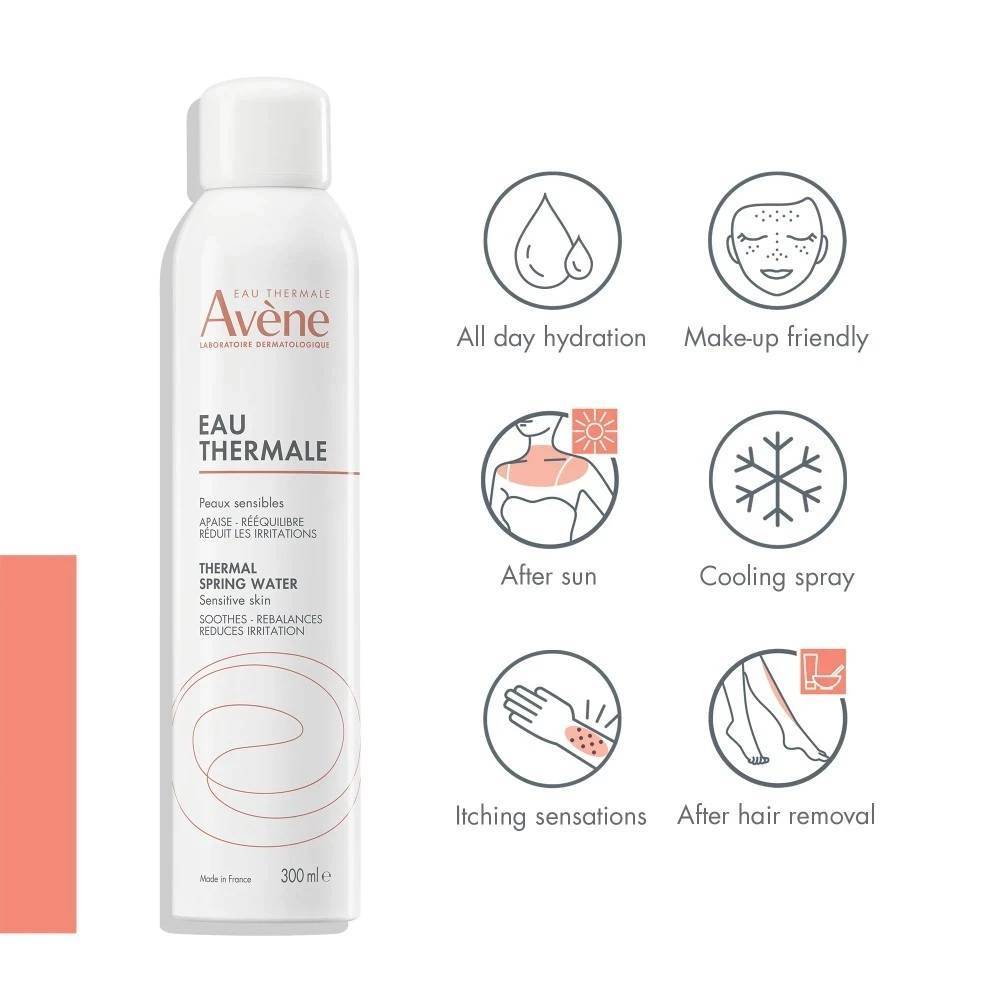 Avene Thermal Spring Water Facial Mist Spray Sensitive muscle moisturizing spray For all skin types