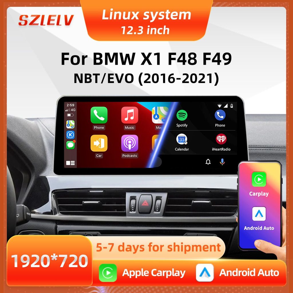 41 ซม. เหมาะสําหรับ BMW X1 F48 F49 รถ Central Control หน้าจอขนาดใหญ่นําทางย้อนกลับวิดีโอ All-in-One 