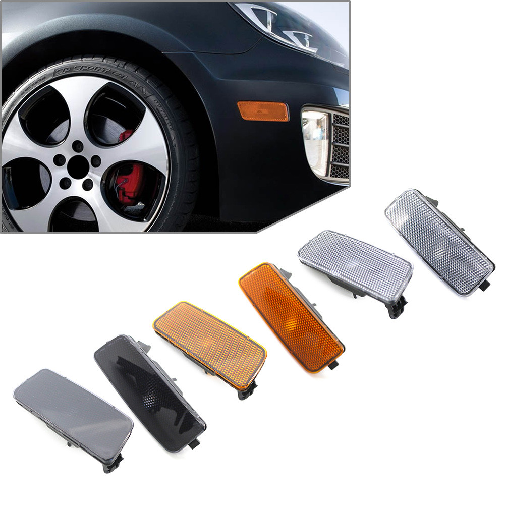 Zรถกันชนด้านหน้าไฟเลี้ยว BEZEL Side MARKER Light สําหรับ VW Golf MK6 2009 2010 2011 2012 2013 USA รุ