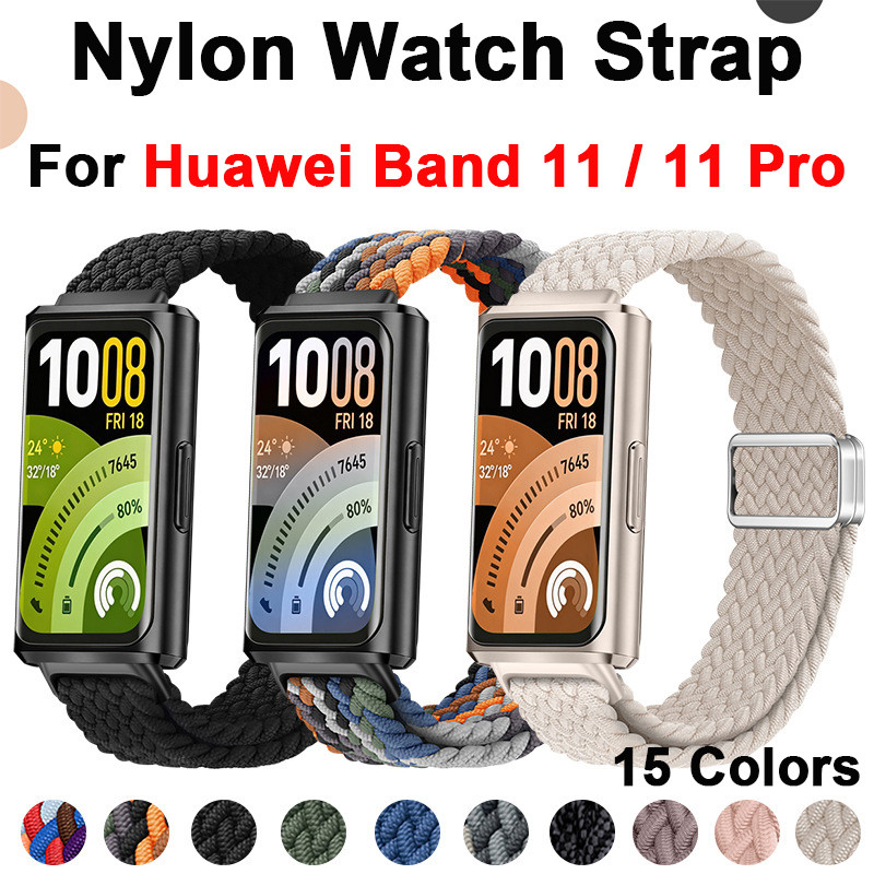 ใหม่สายนาฬิกาไนลอนแม่เหล็กสําหรับ Huawei Band 11 / 11 Pro NFC สมาร์ทวอท์ชสปอร์ต Velcro สายรัดข้อมือทดแทน