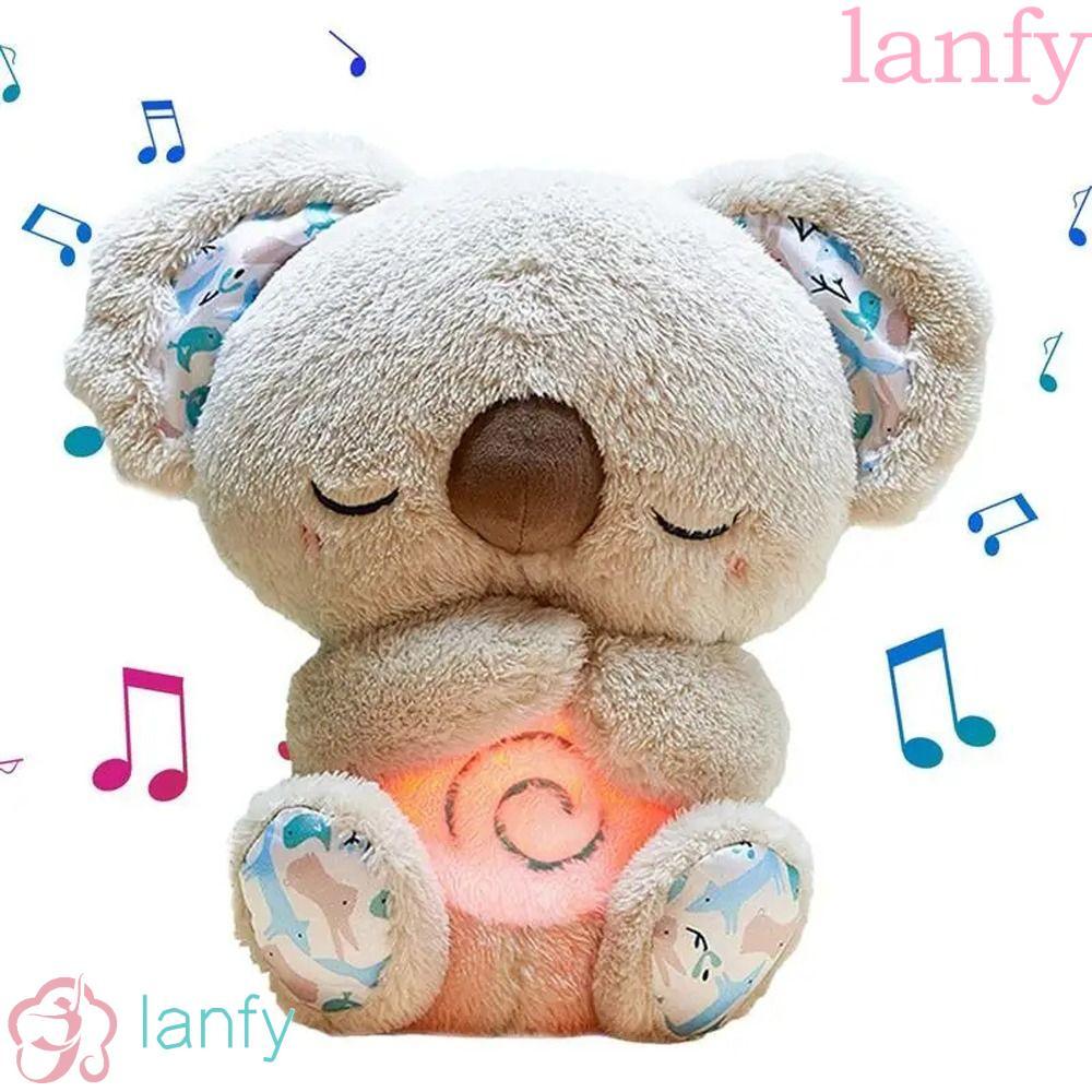 LANFY Koala Breathing, พร้อมแสงเสียงตุ๊กตาสัตว์บรรเทา Koala, Sleeping Sensory Soothing สบาย Koala Mu