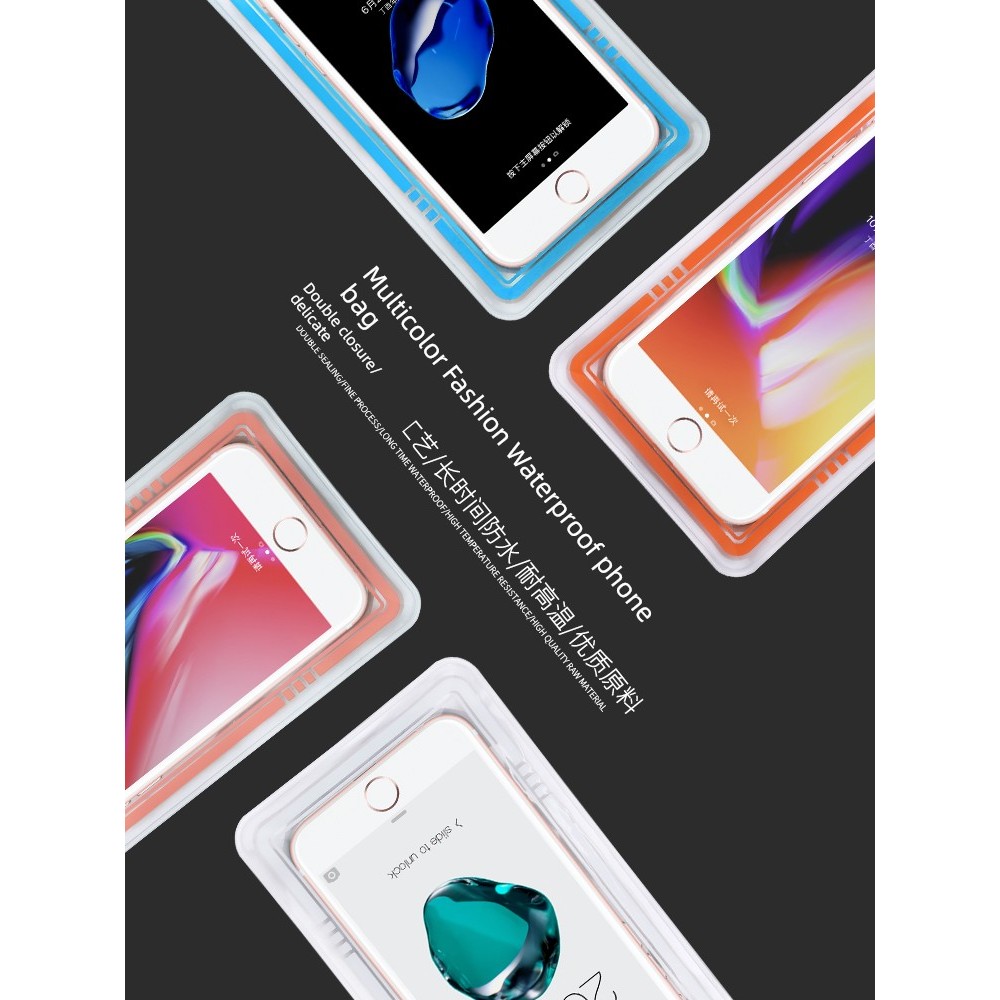 เคสโทรศัพท์กันน้ํา Universal Touch-Screen Neck-Hanging กระเป๋าใส่โทรศัพท์กันน้ําสําหรับ Huawei และ A