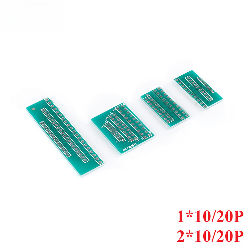 10PCS เดี่ยวคู่แถว Pin PCB PCI อะแดปเตอร์ 1.27 มม.2.0 มม.2.54 มม.Pitch Transfer แผ่น Converter 1*10P 1*20P 2*10 2*20P