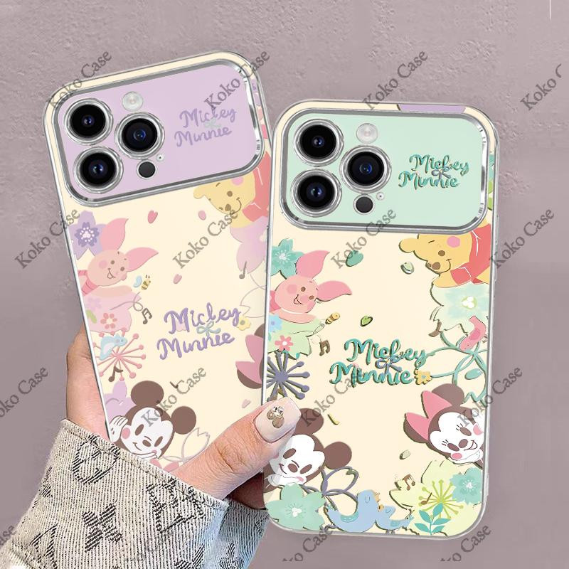 เคสโทรศัพท์ลายมิกกี้เมาส์ ใช้ได้กับ iPhone 11/12/13/14/15 Pro/17 Pro/16 Pro Max, X/MAX/XR, 7/8 Plus เคสโทรศัพท์คุณภาพสูง