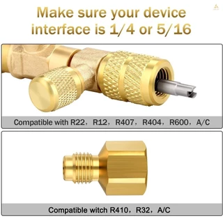 เครื่องมือถอดแกนวาล์วเครื่องปรับอากาศรถยนต์ SAE 1/4 นิ้ว 5/16 นิ้ว สําหรับ HVAC R22 R410A