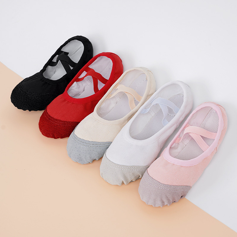Girls Women Ballet Shoes Dance Shoe Canvas Ballet Slippers Dance Flats Kids Adult Soft Sole Ballet D