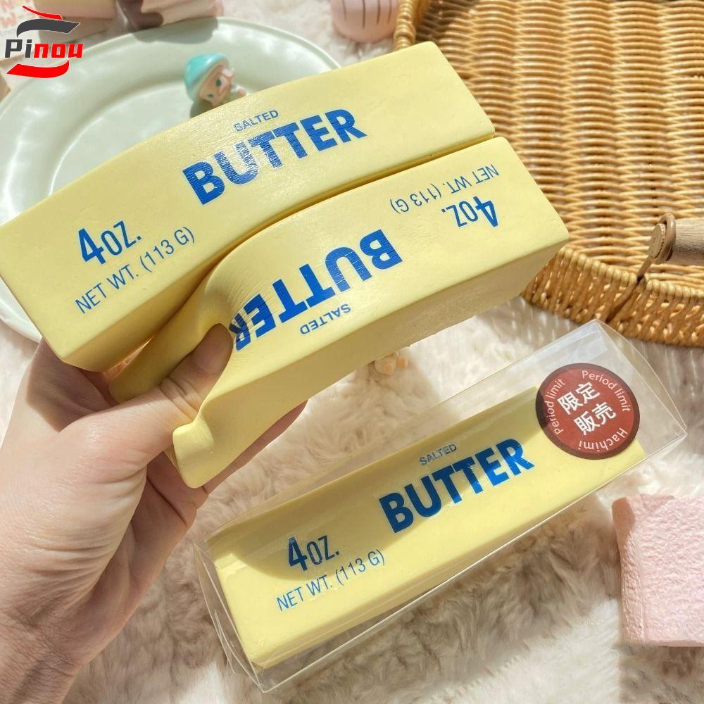 PINOU Butter Stick ของเล่นบีบ, Release Hand Sensory Soft Slow Rebound Butter Stick, แบบพกพา Anti Stress 14.5 ซม.ผ่อนคลายของขวัญสมจริง Butter Sticks ของเล่นเด็ก